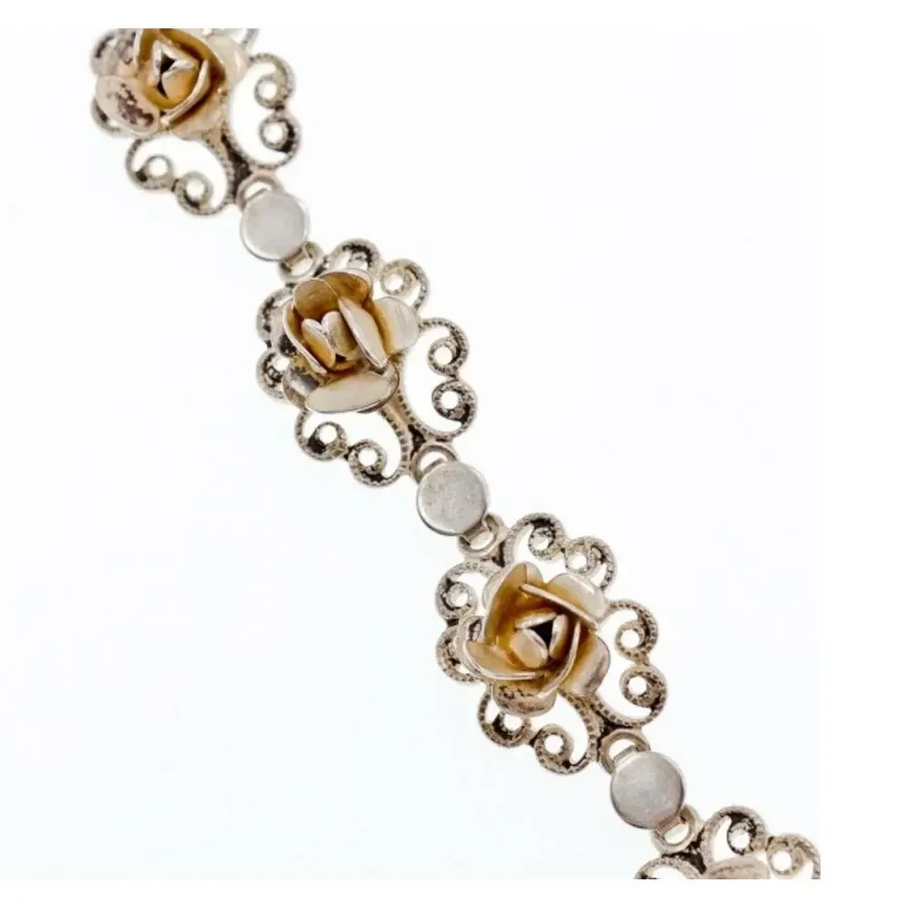 Vintage 925 Sterling Silver Bracelet Size 7 In
